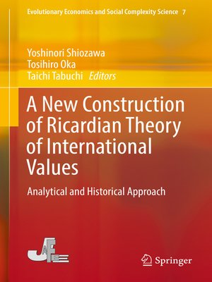 cover image of A New Construction of Ricardian Theory of International Values